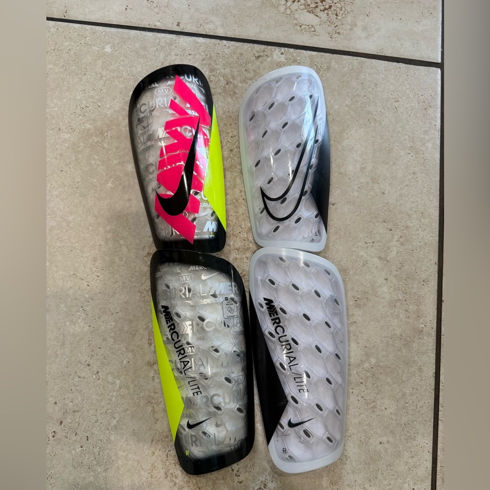 Nike Mercurial Lite Shin Guards - Neon Yellow, Hot Pink & Black (unisex)